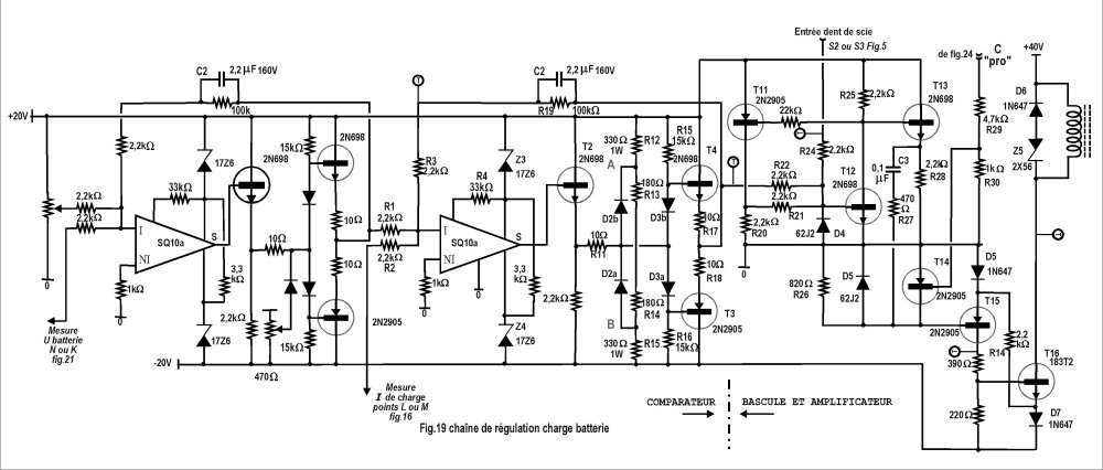 schéma chaîne régulation charge batterie